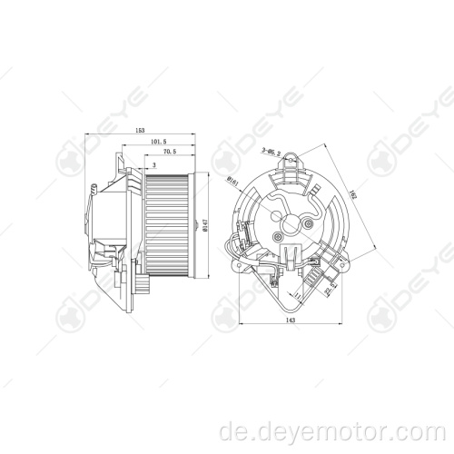 Gebläsemotor für PEUGEOT PARTNER CITROEN BERLINGO